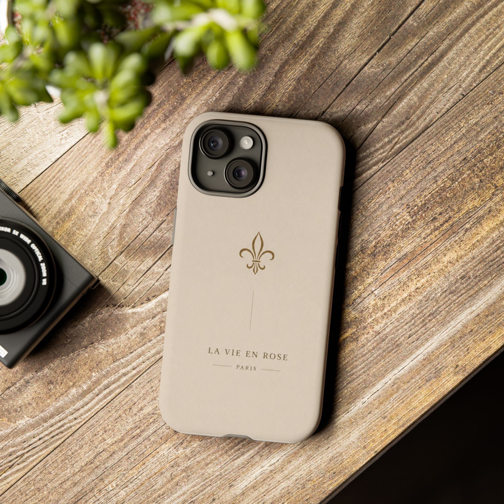Fleur de Lis 'La Vie en Rose' Protective Phone Case — Elegant Parisian iPhone Cover