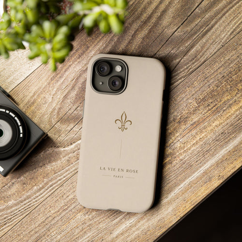 Fleur de Lis 'La Vie en Rose' Protective Phone Case — Elegant Parisian iPhone Cover