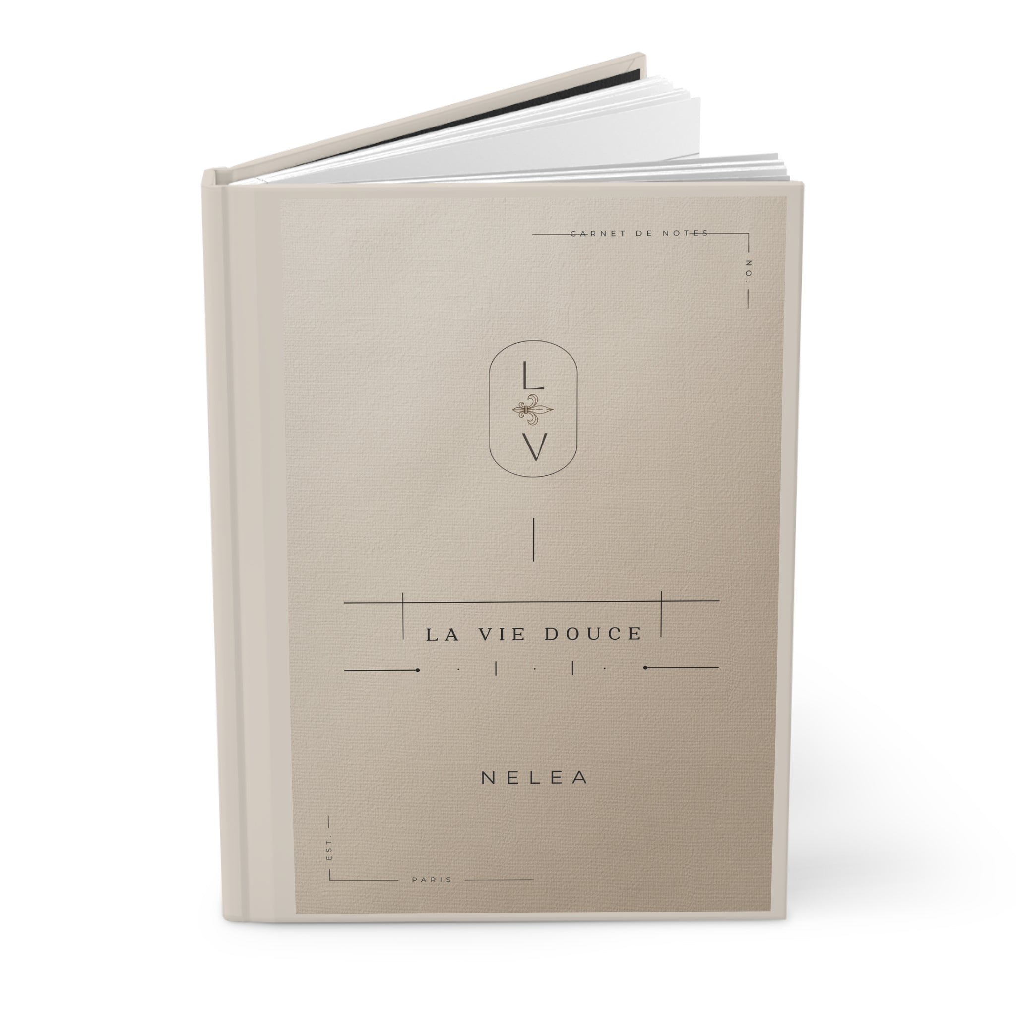 La Vie Douce Hardcover Journal — Elegant French-Inspired Lined Notebook