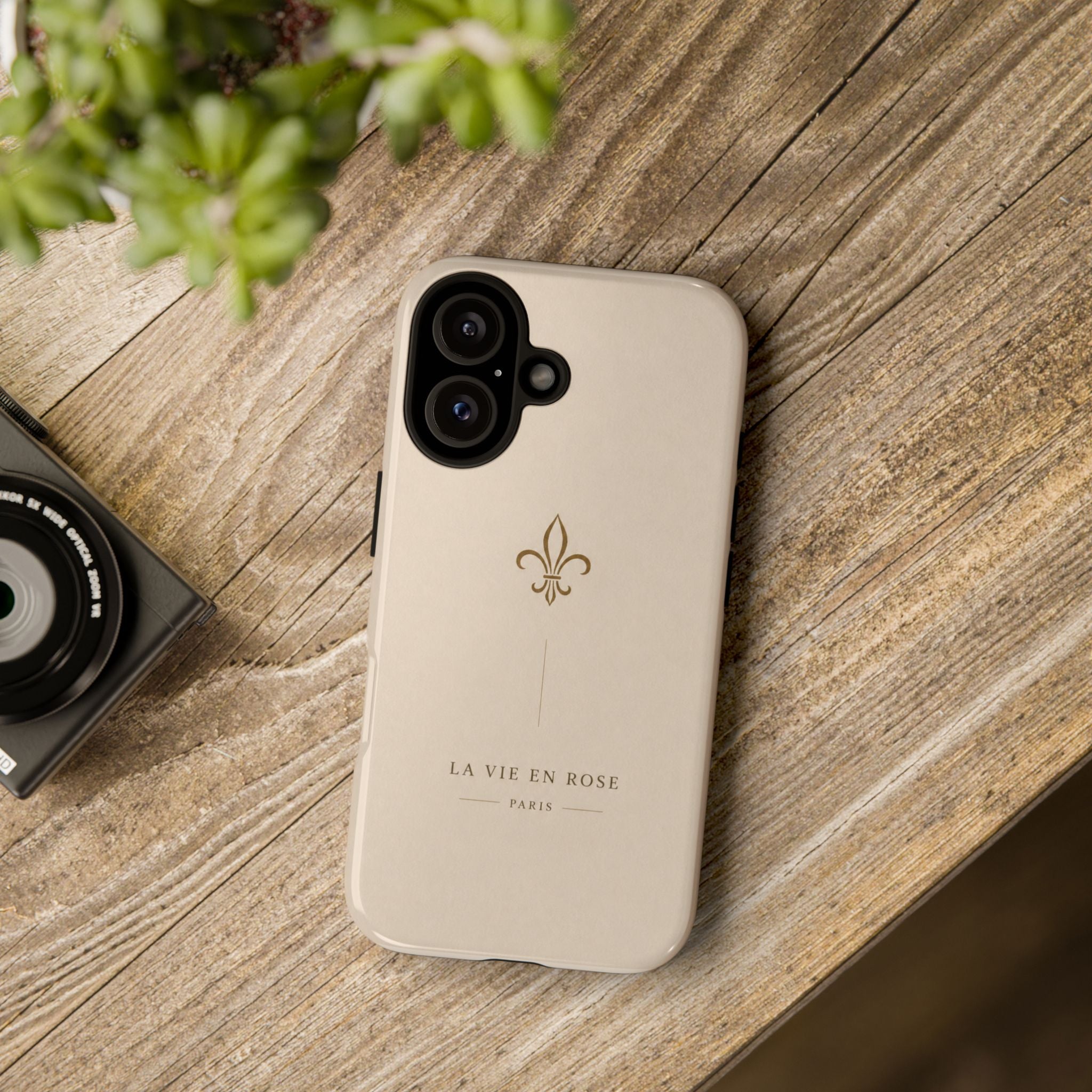 Fleur de Lis 'La Vie en Rose' Protective Phone Case — Elegant Parisian iPhone Cover