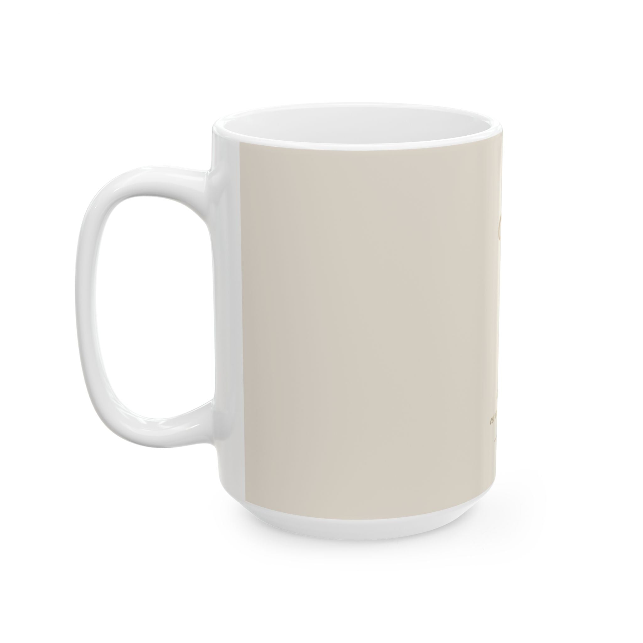 French Fleur-de-Lis Ceramic Mug — "Chaque jour est une nouvelle page" Inspirational Coffee Cup