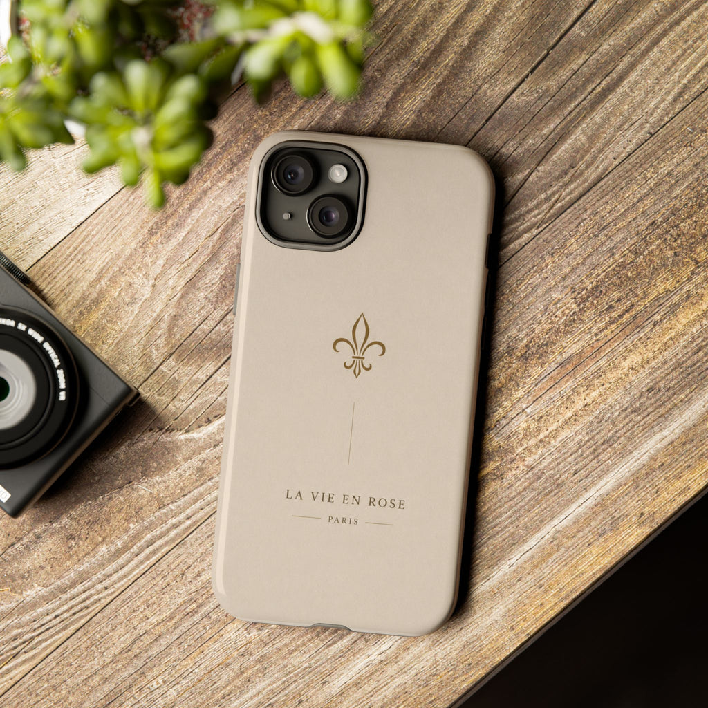 Fleur de Lis 'La Vie en Rose' Protective Phone Case — Elegant Parisian iPhone Cover