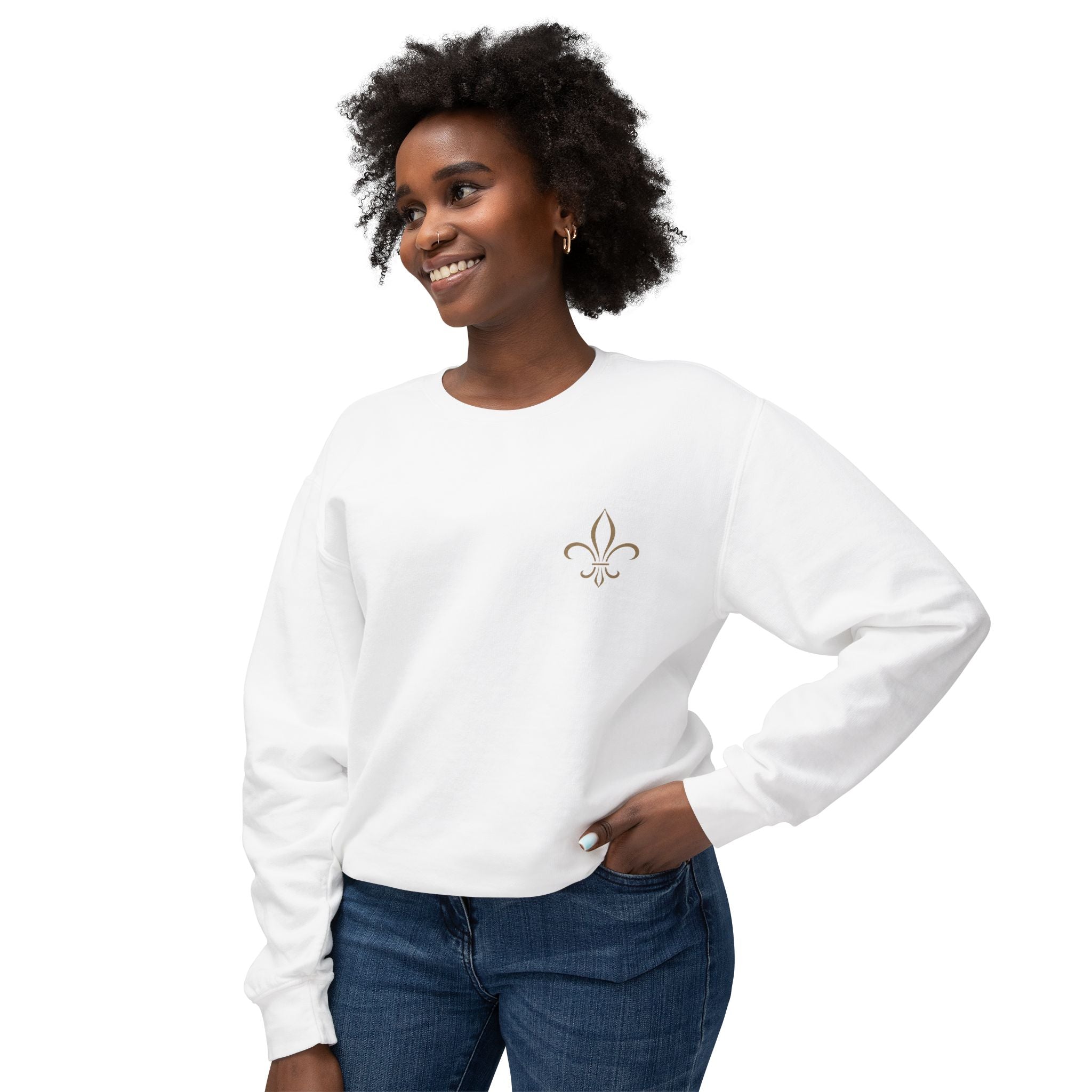 Crewneck Sweatshirt — "Beauty in Everyday Moments" Minimal Fleur Design