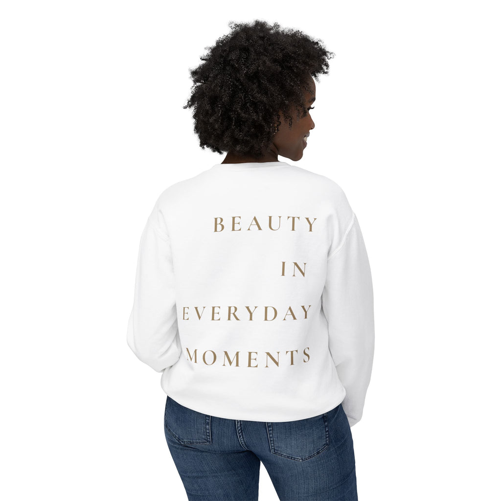 Crewneck Sweatshirt — "Beauty in Everyday Moments" Minimal Fleur Design