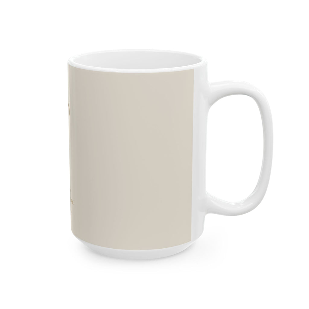 French Fleur-de-Lis Ceramic Mug — "Chaque jour est une nouvelle page" Inspirational Coffee Cup