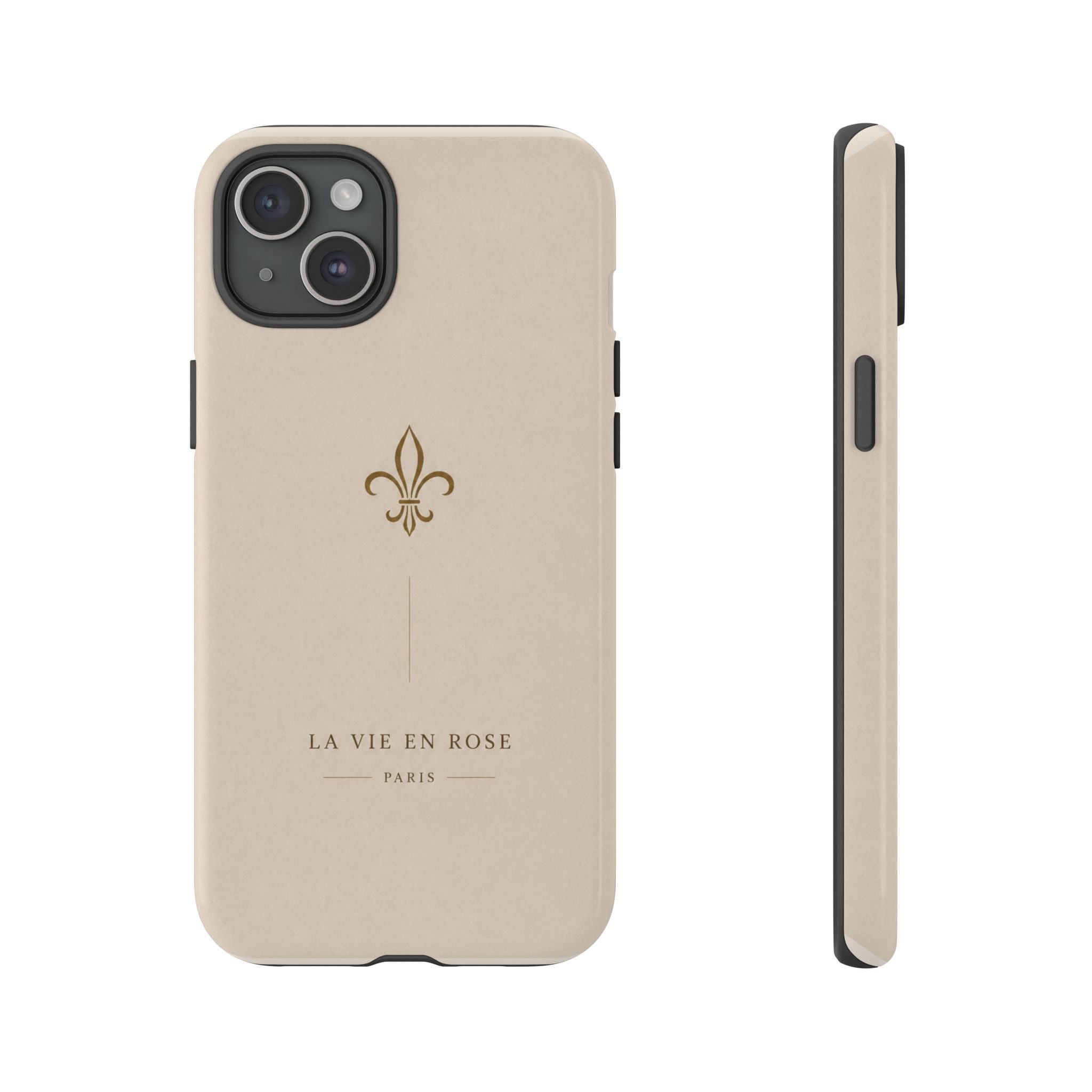 Fleur de Lis 'La Vie en Rose' Protective Phone Case — Elegant Parisian iPhone Cover