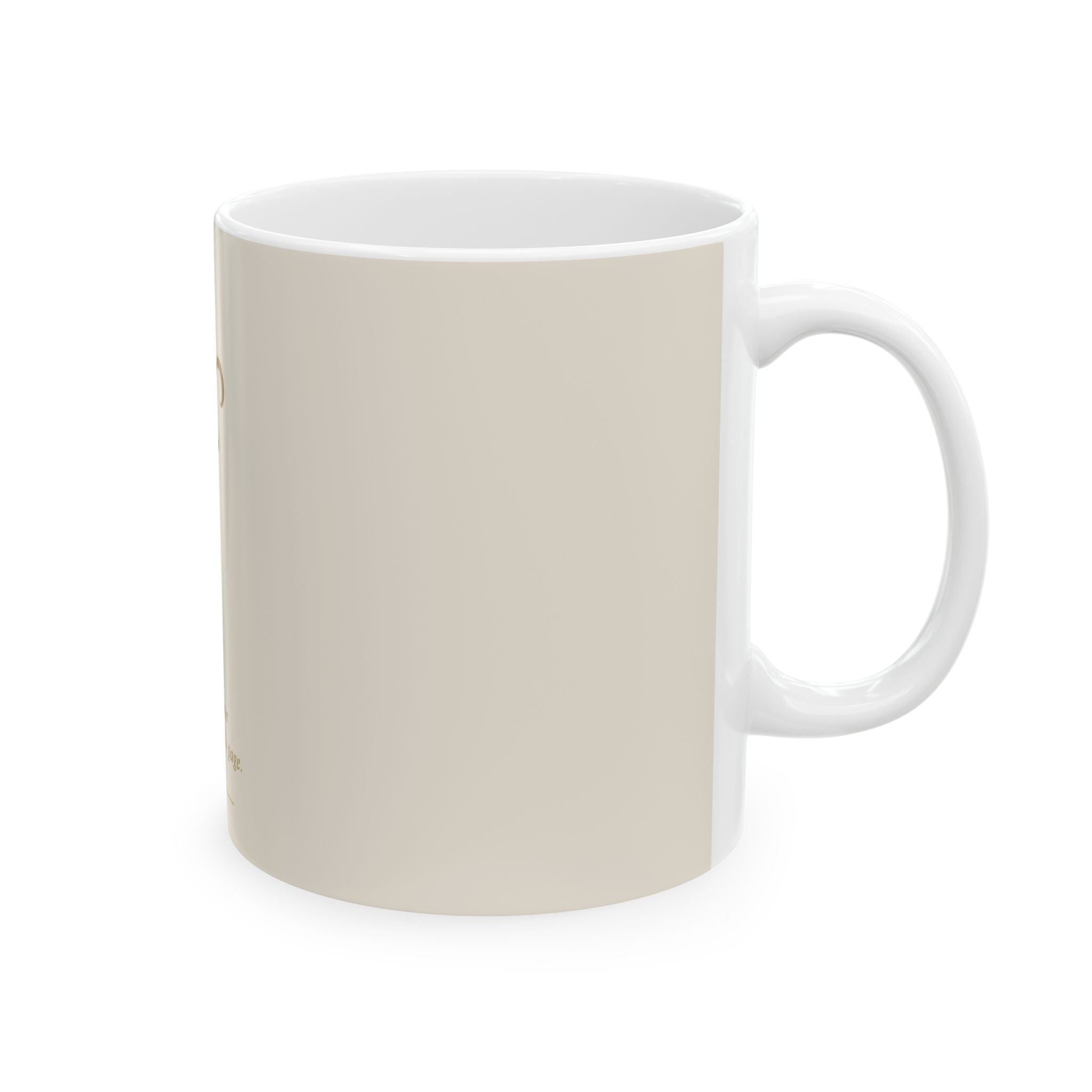 French Fleur-de-Lis Ceramic Mug — "Chaque jour est une nouvelle page" Inspirational Coffee Cup
