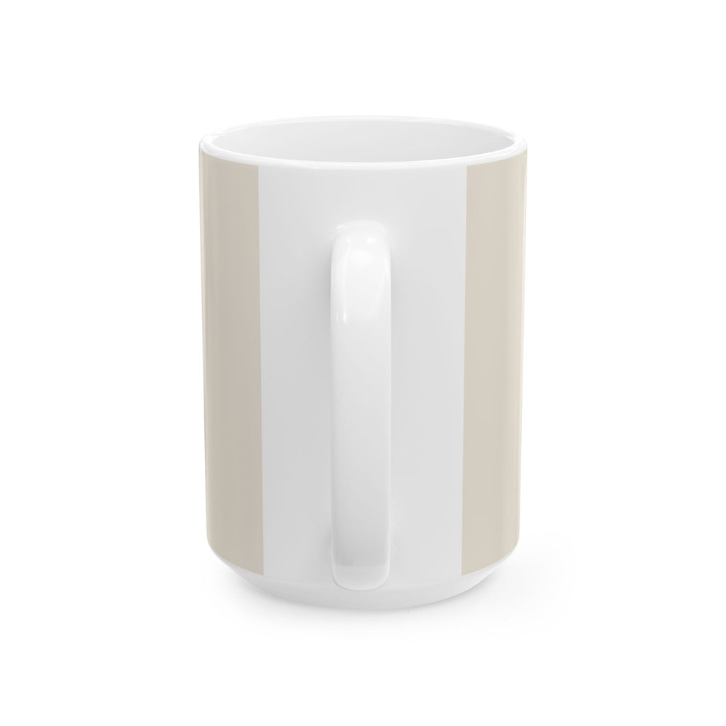 French Fleur-de-Lis Ceramic Mug — "Chaque jour est une nouvelle page" Inspirational Coffee Cup