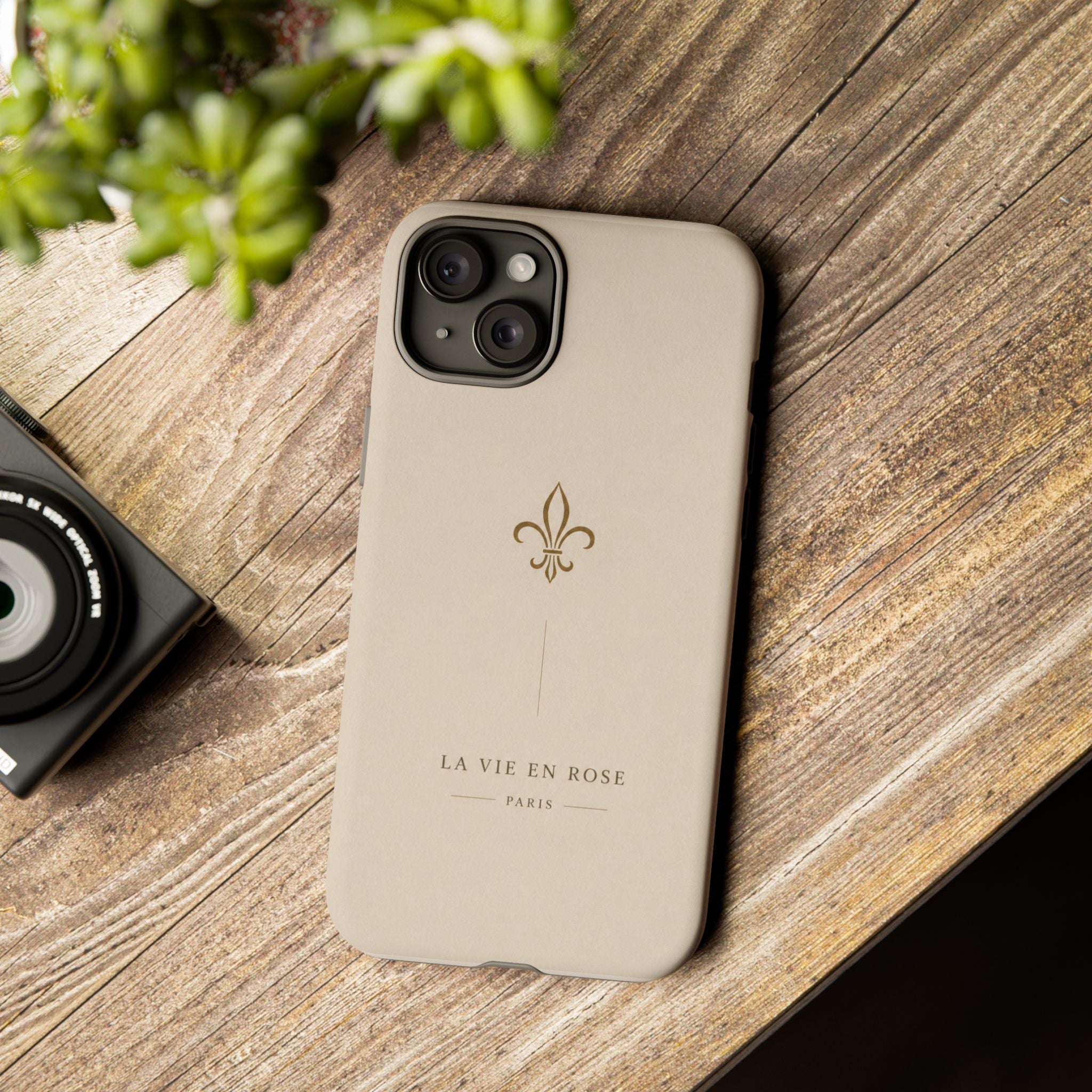 Fleur de Lis 'La Vie en Rose' Protective Phone Case — Elegant Parisian iPhone Cover