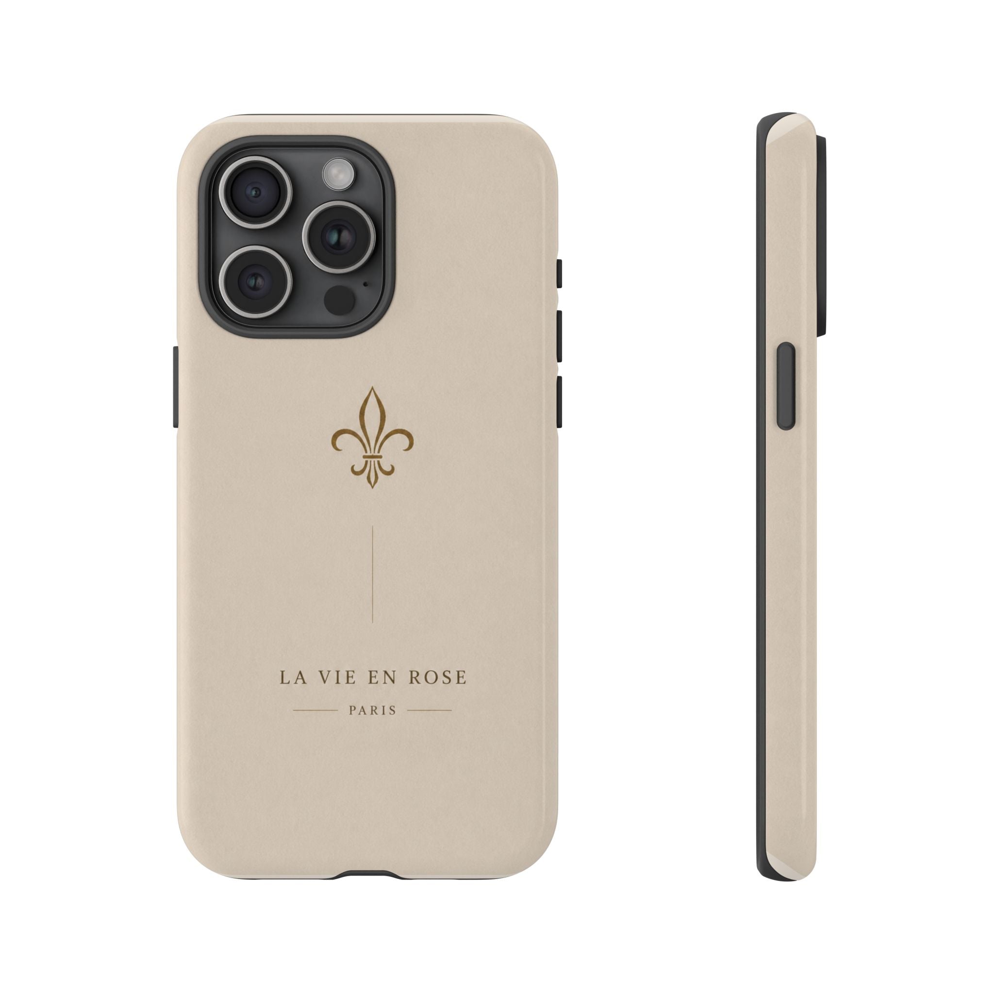 Fleur de Lis 'La Vie en Rose' Protective Phone Case — Elegant Parisian iPhone Cover
