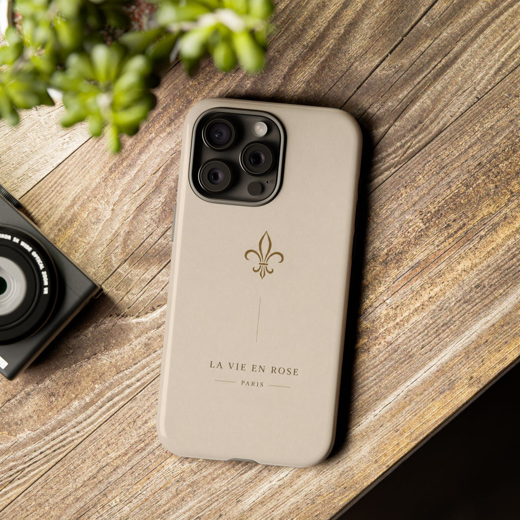 Fleur de Lis 'La Vie en Rose' Protective Phone Case — Elegant Parisian iPhone Cover
