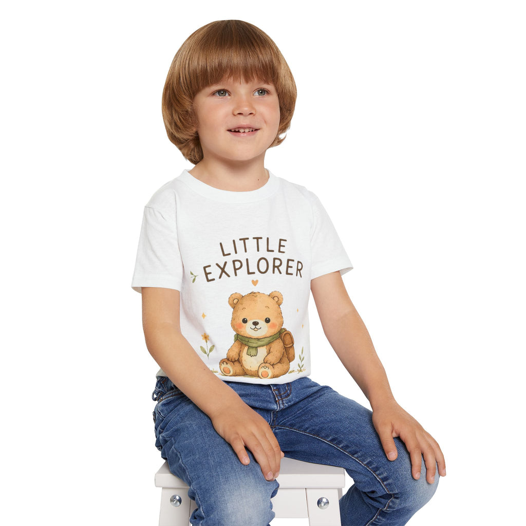 Little Explorer Toddler T-Shirt — Cute Bear Graphic Kids Tee