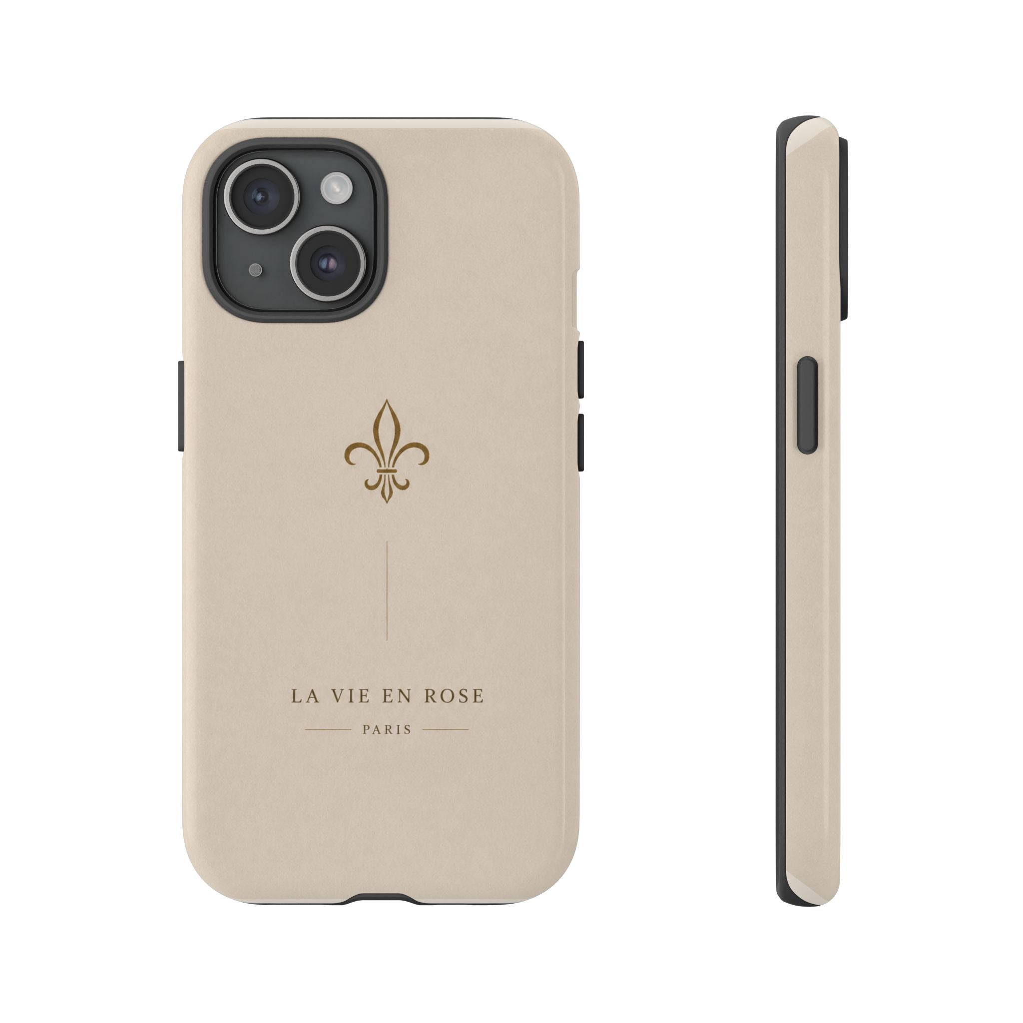Fleur de Lis 'La Vie en Rose' Protective Phone Case — Elegant Parisian iPhone Cover