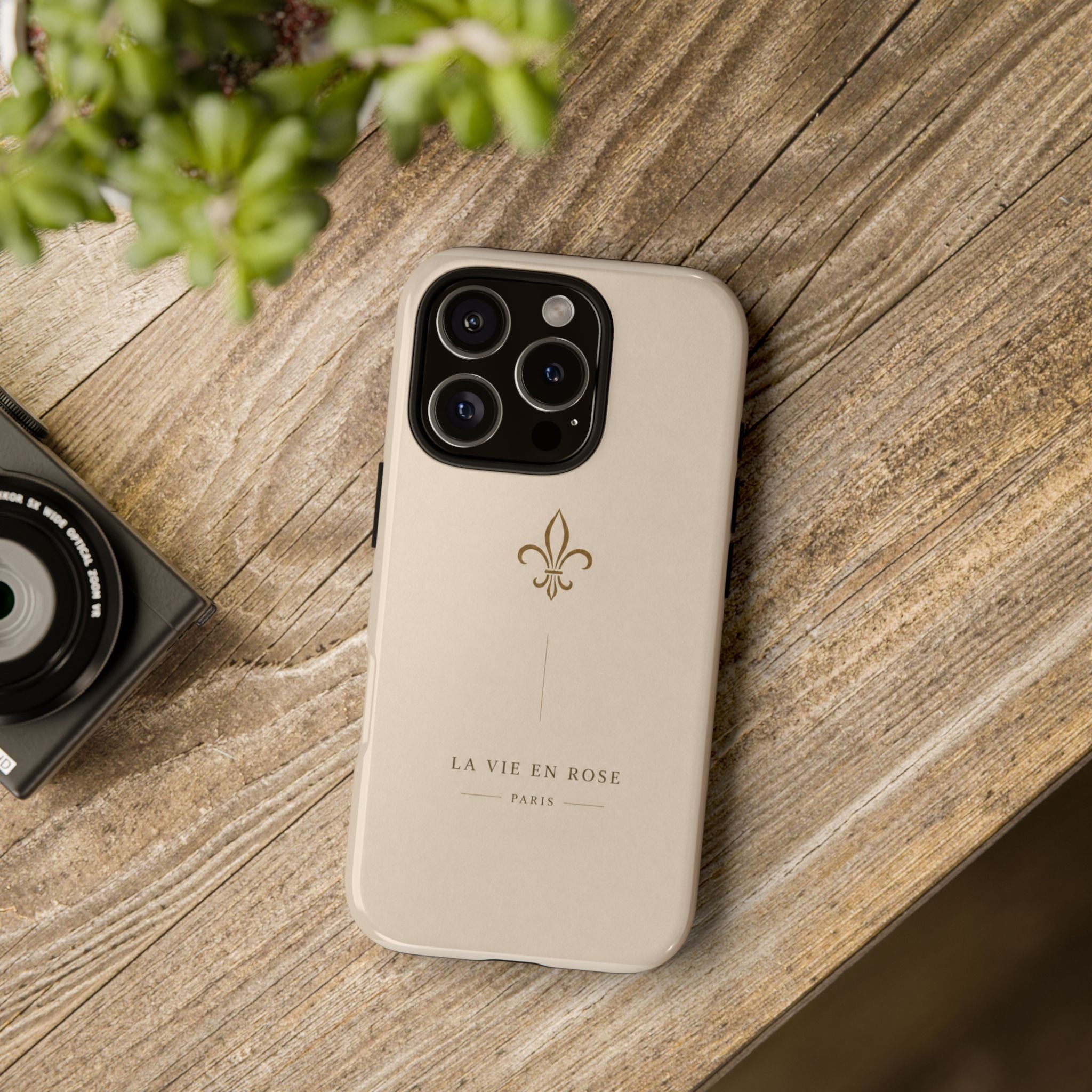 Fleur de Lis 'La Vie en Rose' Protective Phone Case — Elegant Parisian iPhone Cover