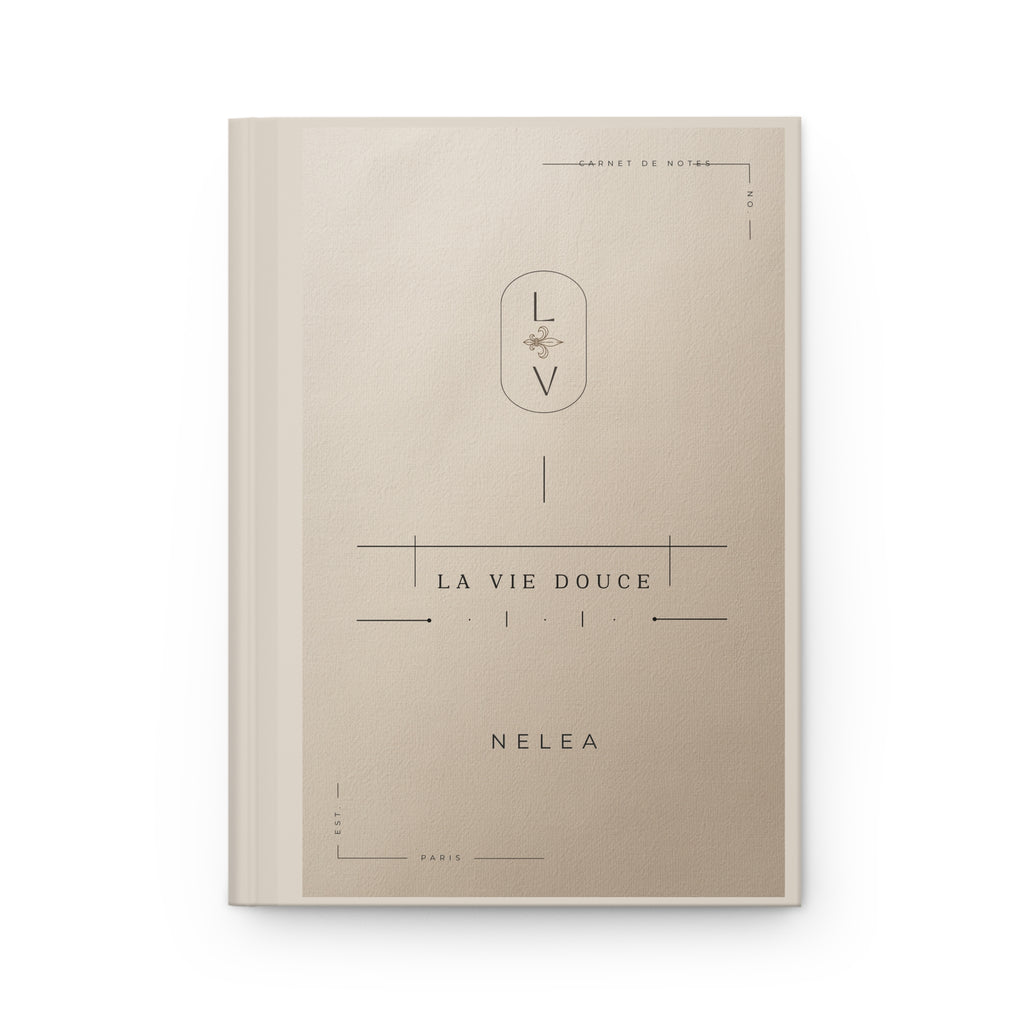 La Vie Douce Hardcover Journal — Elegant French-Inspired Lined Notebook