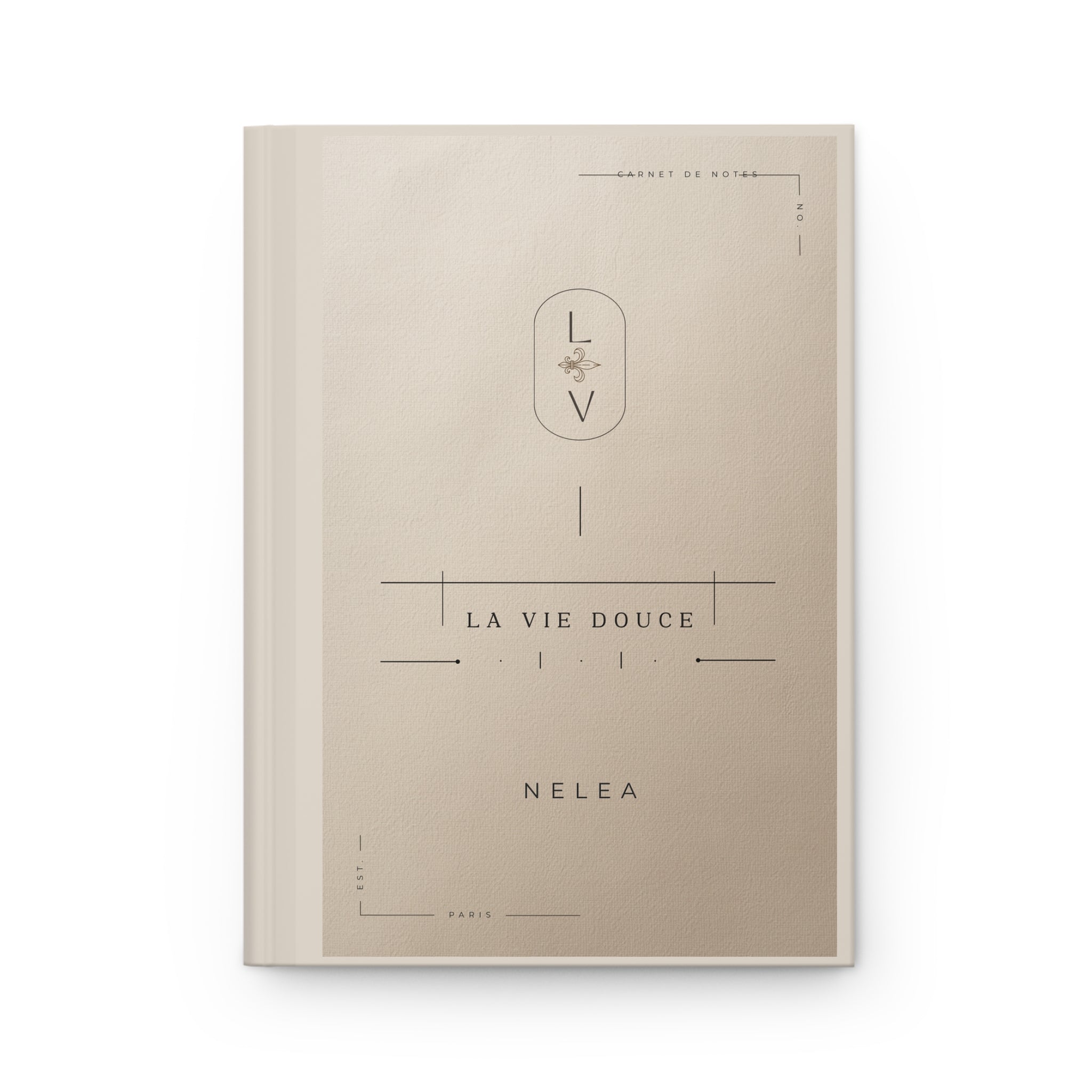 La Vie Douce Hardcover Journal — Elegant French-Inspired Lined Notebook